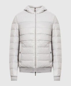Peserico Gray Quilted Down Jacket