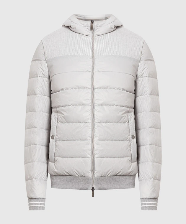 Peserico Gray Quilted Down Jacket 1 Peserico Gray Quilted Down Jacket