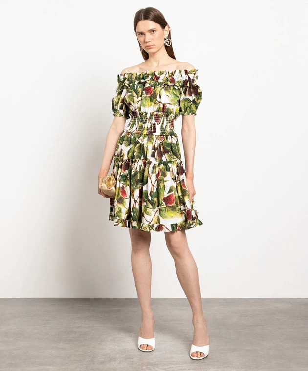 Dolce & Gabbana Mini Dress In Fig Print 2 Dolce & Gabbana Mini Dress In Fig Print - Image 2