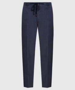 Peserico Blue Linen Pants
