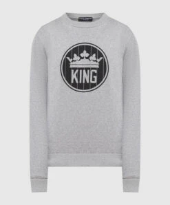 Dolce & Gabbana Gray Sweatshirt With A Print