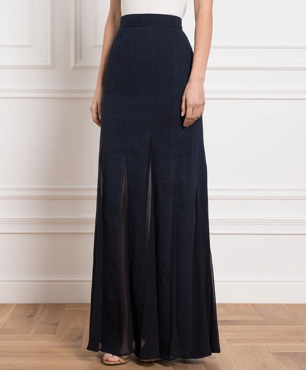 Max Mara Blue Nicia Maxi Skirt 3 Max Mara Blue Nicia Maxi Skirt - Image 3