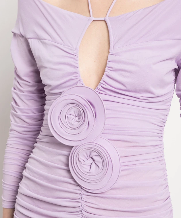 Magda Butrym Purple Mini Dress With Appliqué 5 Magda Butrym Purple Mini Dress With Appliqué - Image 5