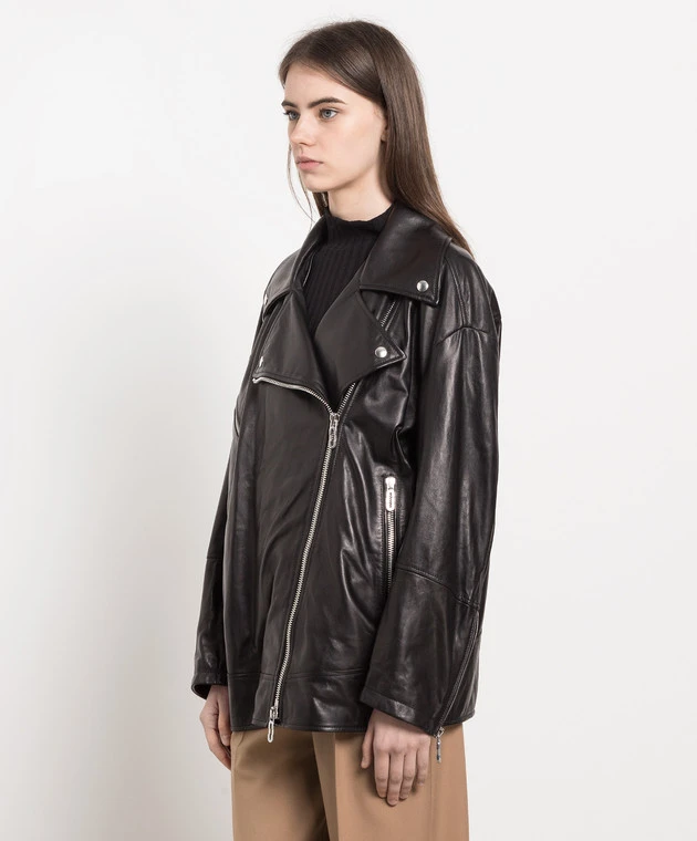 Giusy Black Leather Jacket 3 Giusy Black Leather Jacket - Image 3