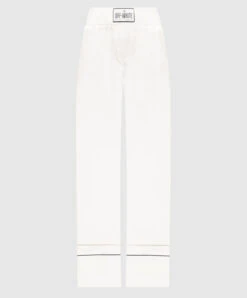 Off-White White Pants With A Branded Patch