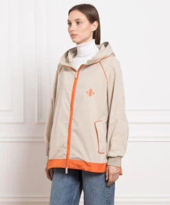 Beige Windbreaker With Logo Embroidery -Summer Fashion Clothing 4fe044e7 159d 435a 95b0 133b0accd5ea