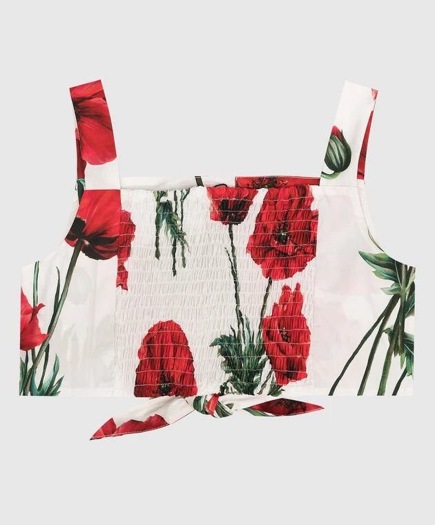 Dolce & Gabbana Children's White Top With Happy Garden Print 2 Dolce & Gabbana Children's White Top With Happy Garden Print - Image 2