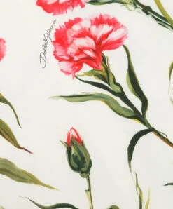 Dolce & Gabbana Children's White Dress In The Print Of Carnations -Summer Fashion Clothing 509c1ce0 f9f3 4f01 a5b1 7d79459edaf3