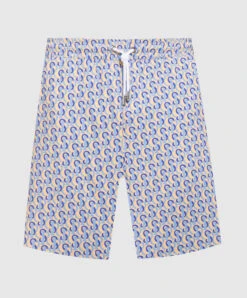 Yellow Logo Print Swim Shorts