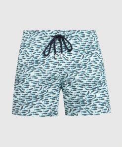 Vilebrequin Blue Gulf Stream Print Swim Shorts