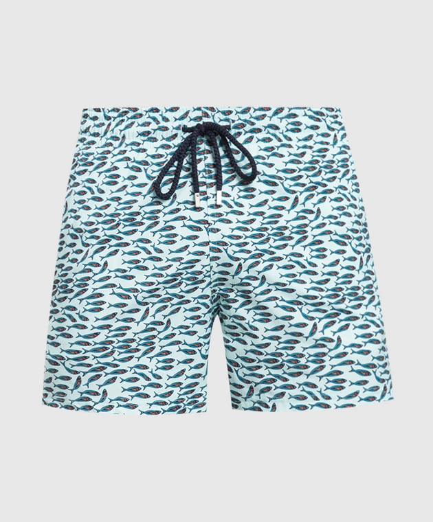 Vilebrequin Blue Gulf Stream Print Swim Shorts 1 Vilebrequin Blue Gulf Stream Print Swim Shorts