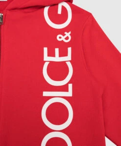 Dolce & Gabbana Children's Red Sports Jacket With Logo Print -Summer Fashion Clothing 51b377fe 03d6 43a7 ac0d b3112d8f4856