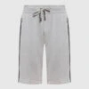 Dolce & Gabbana Gray Shorts With Branded Stripes