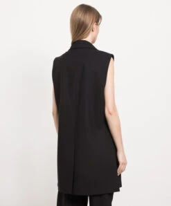 Black Vest Made Of Wool With Slits 8 Black Vest Made Of Wool With Slits -Summer Fashion Clothing 528f4b07 136e 4844 843b 5a67353b1996