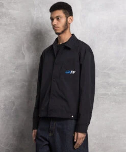 Off-White Black Windbreaker With Embroidery -Summer Fashion Clothing 52ca839e 16ac 47d1 8351 2208d78cd434