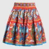 Dolce & Gabbana Red Skirt In Carretto Print