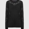 Dolce & Gabbana Black Jumper With Lace