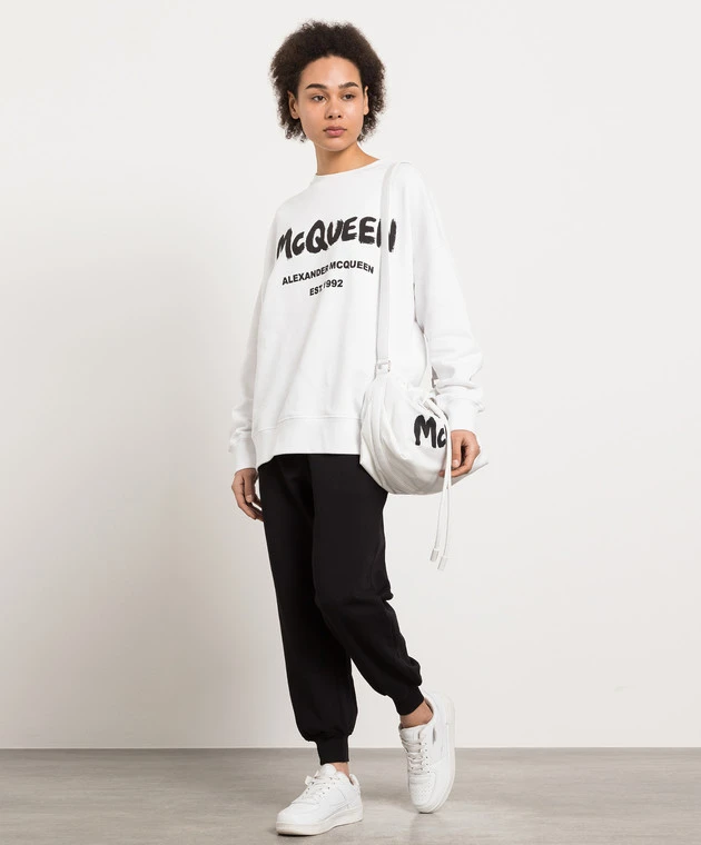 Alexander McQueen Black Joggers With Mcqueen Graffiti Print 2 Alexander McQueen Black Joggers With Mcqueen Graffiti Print - Image 2