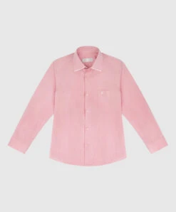 Children's Pink Shirt With Logo Embroidery