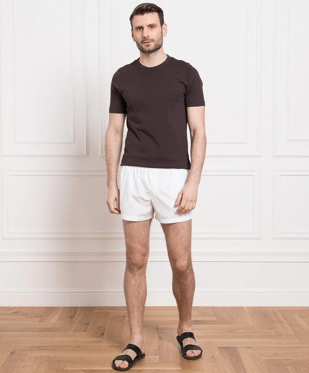 Dolce & Gabbana White Logo Swim Shorts 2 Dolce & Gabbana White Logo Swim Shorts - Image 2