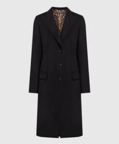 Dolce & Gabbana Black Wool And Cashmere Coat