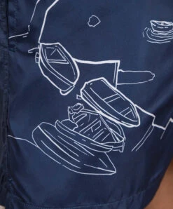 Canali Blue Printed Swim Shorts -Summer Fashion Clothing 574034f6 408b 48da 99b6 e7d5523319a9