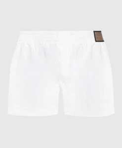 Dolce & Gabbana White Logo Swim Shorts