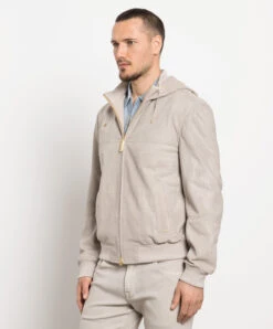 Beige Leather Jacket With Perforation -Summer Fashion Clothing 5a24d09a 00ca 4b8a aec1 b4204e95a8e1