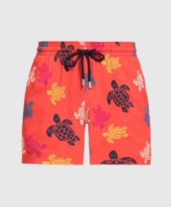 Vilebrequin Moorise Red Print Swim Shorts
