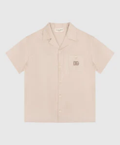 Dolce & Gabbana Children's Beige Shirt With A Logo
