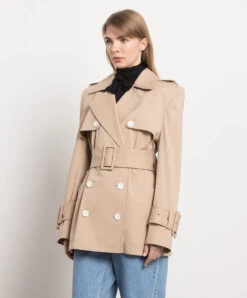 Brown Double-breasted Trench Coat DECLAN -Summer Fashion Clothing 5c8f0d8a 90f1 4fb3 a4b8 7333105bef7d