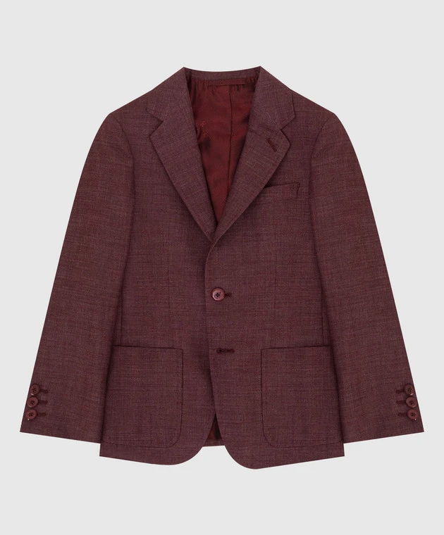 Children's Burgundy Wool And Silk Jacket 1 Children's Burgundy Wool And Silk Jacket