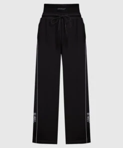 Off-White Black Sports Pants With Stripes