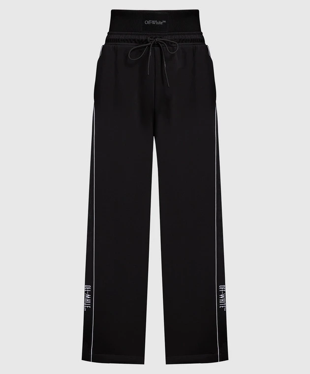 Off-White Black Sports Pants With Stripes 1 Off-White Black Sports Pants With Stripes