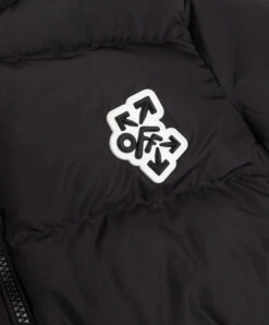 Off-White Children's Black Quilted Jacket With Off Rounded Print 5 Off-White Children's Black Quilted Jacket With Off Rounded Print -Summer Fashion Clothing 5e04d32d 1688 4eaf bed2 df11daa137b7