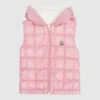 Jouzas Baby Pink Down Vest With Logo