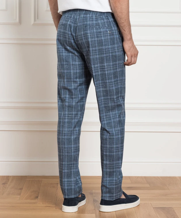 Blue Checked Pants 4 Blue Checked Pants - Image 4