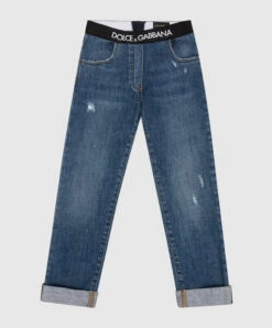 Dolce & Gabbana Children's Blue Jeans With Logo