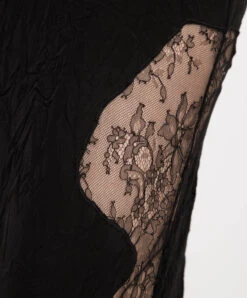 Black Silk Skirt With Lace -Summer Fashion Clothing 5ef4415e ff14 42ce 9d9a 3d1290faf1bf