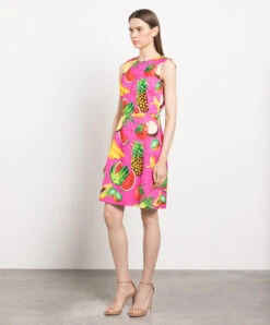 Dolce & Gabbana Pink Dress In A Print -Summer Fashion Clothing 5f035a68 4a03 48eb b452 4cc5c2c8c7a5