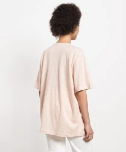 Toteme Beige Linen T-shirt -Summer Fashion Clothing 5f63e696 d94c 4723 a04b dbcec7e36fc9