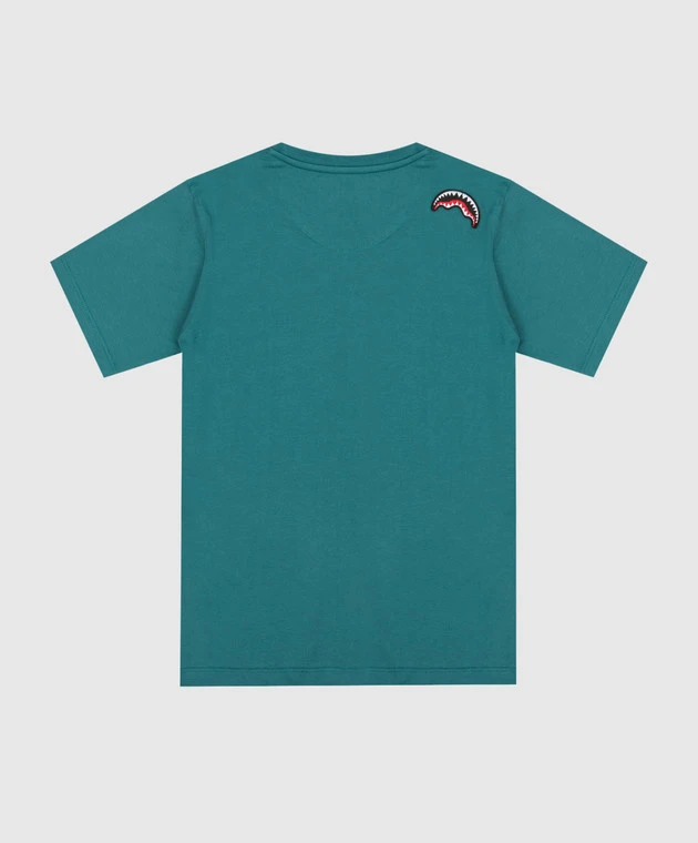 SPRAYGROUND Children's Green T-shirt With A Zombie Bear Print 2 SPRAYGROUND Children's Green T-shirt With A Zombie Bear Print - Image 2