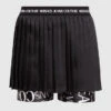 Versace Jeans Couture Black Skirt-shorts With Pleating
