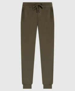 Green Joggers With Logo Embroidery