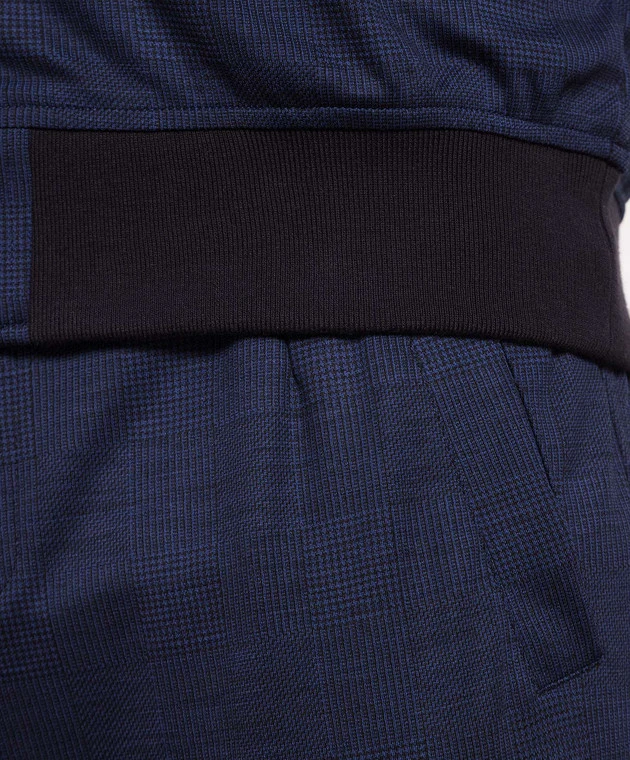 Blue Checkered Wool Tracksuit 5 Blue Checkered Wool Tracksuit - Image 5