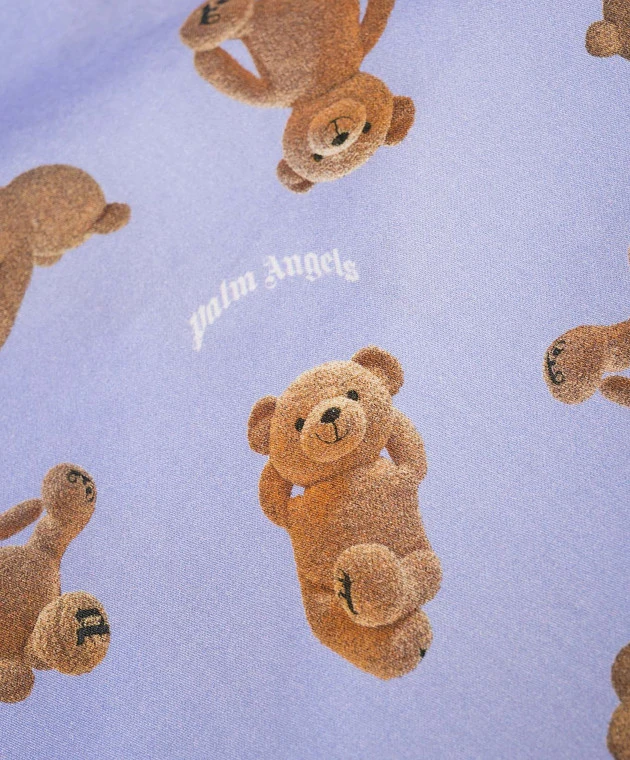 Palm Angels Children's Purple Dress In Bear Print 3 Palm Angels Children's Purple Dress In Bear Print - Image 3