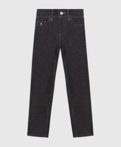 Children's Dark Gray Trousers With Embroidery