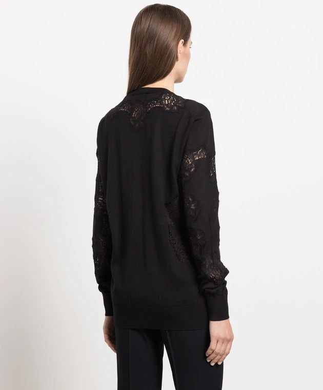 Dolce & Gabbana Black Jumper With Lace 4 Dolce & Gabbana Black Jumper With Lace - Image 4