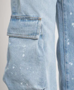 Off-White Blue Cargo Jeans With A Distressed Effect 9 Off-White Blue Cargo Jeans With A Distressed Effect -Summer Fashion Clothing 65c3a630 1689 4880 8682 c262b75f30b5