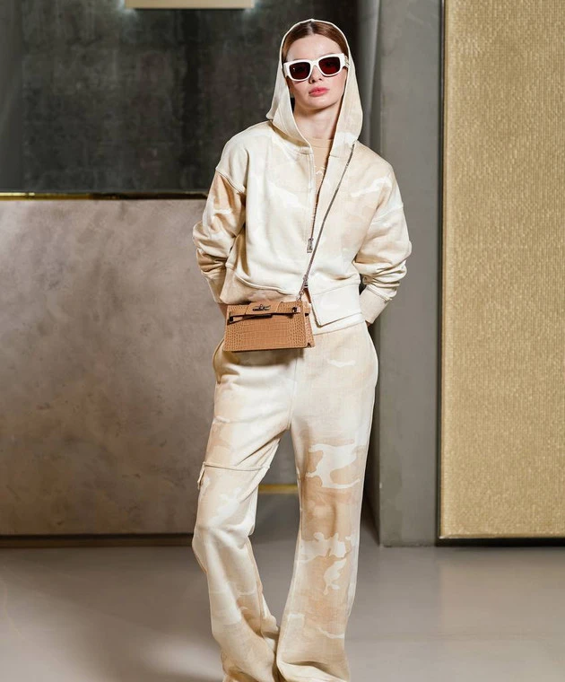 ERMANNO SCERVINO Beige Sports Jacket In Camouflage Print 6 ERMANNO SCERVINO Beige Sports Jacket In Camouflage Print - Image 6